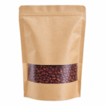 Kraft Paper Frosted Window Stand-Up Zipper Bag