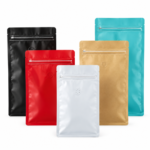 Colorful Eight-Side Seal Side Zipper Coffee Bag with Valve (7 Colors)