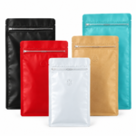 Colorful Eight-Side Seal Side Zipper Coffee Bag (7 Colors)